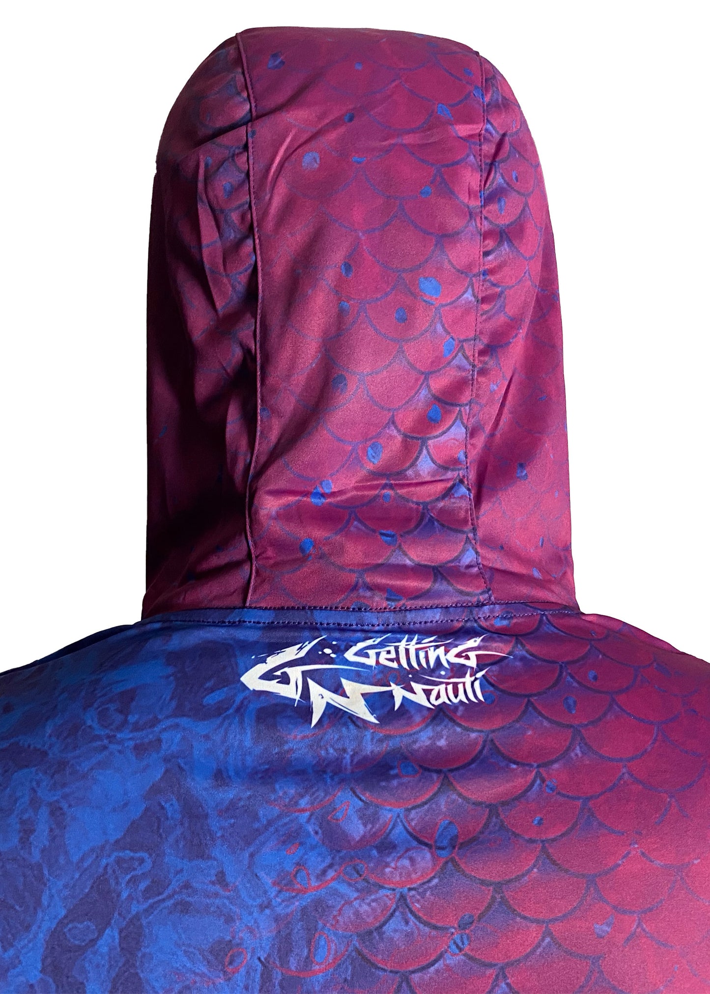 Purple Scales - Men's Hooded Long Sleeve Fishing Shirt