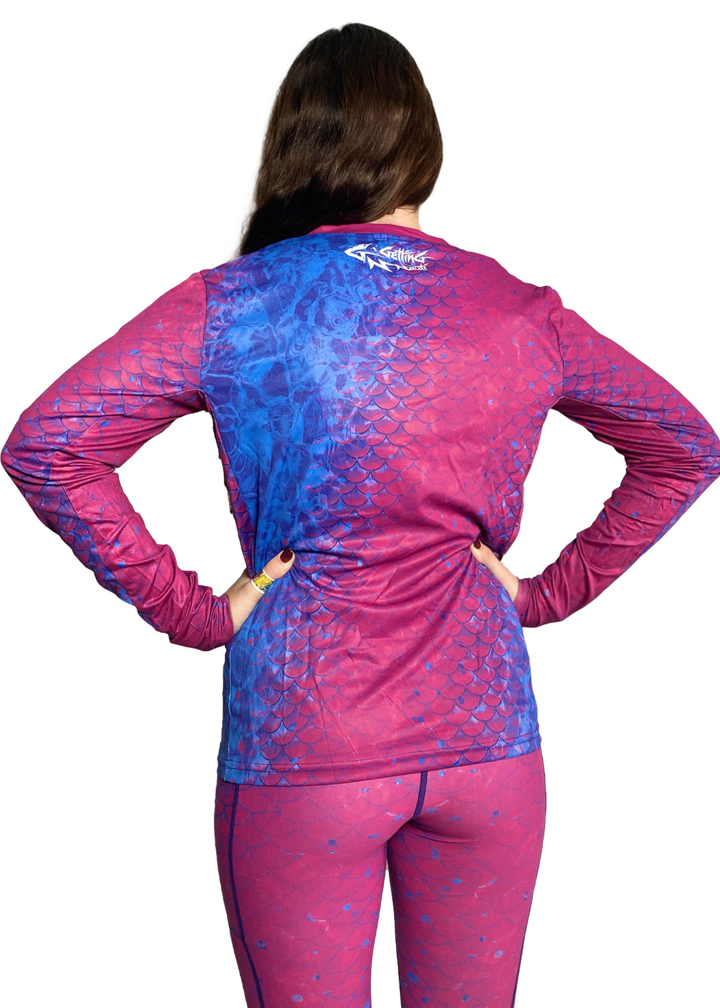Purple Scales - Women's Long Sleeve Performance Shirt