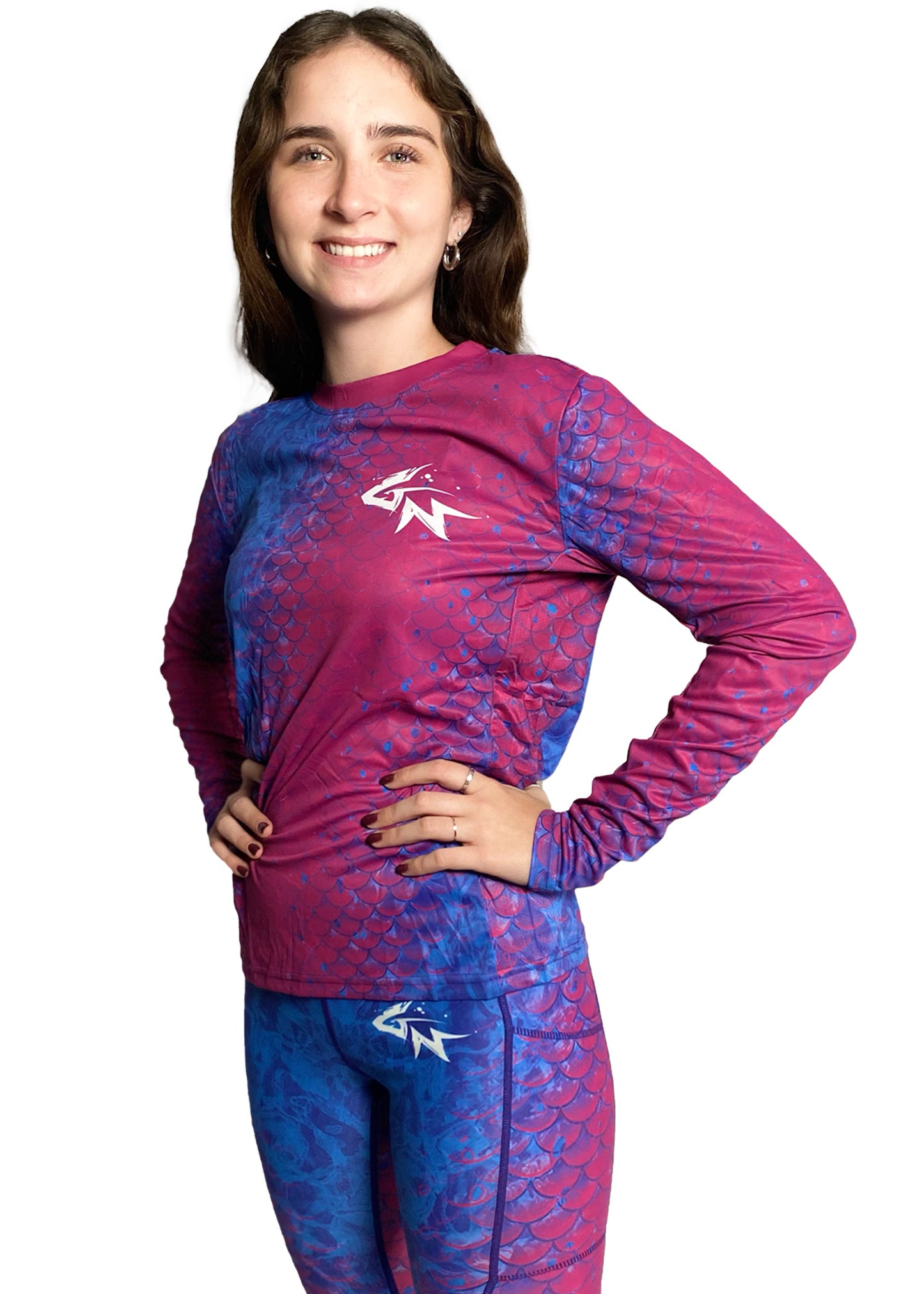 Purple Scales - Women's Long Sleeve Performance Shirt