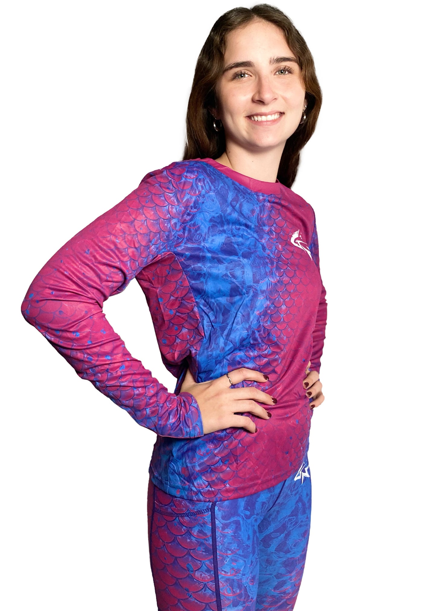Purple Scales - Women's Long Sleeve Performance Shirt