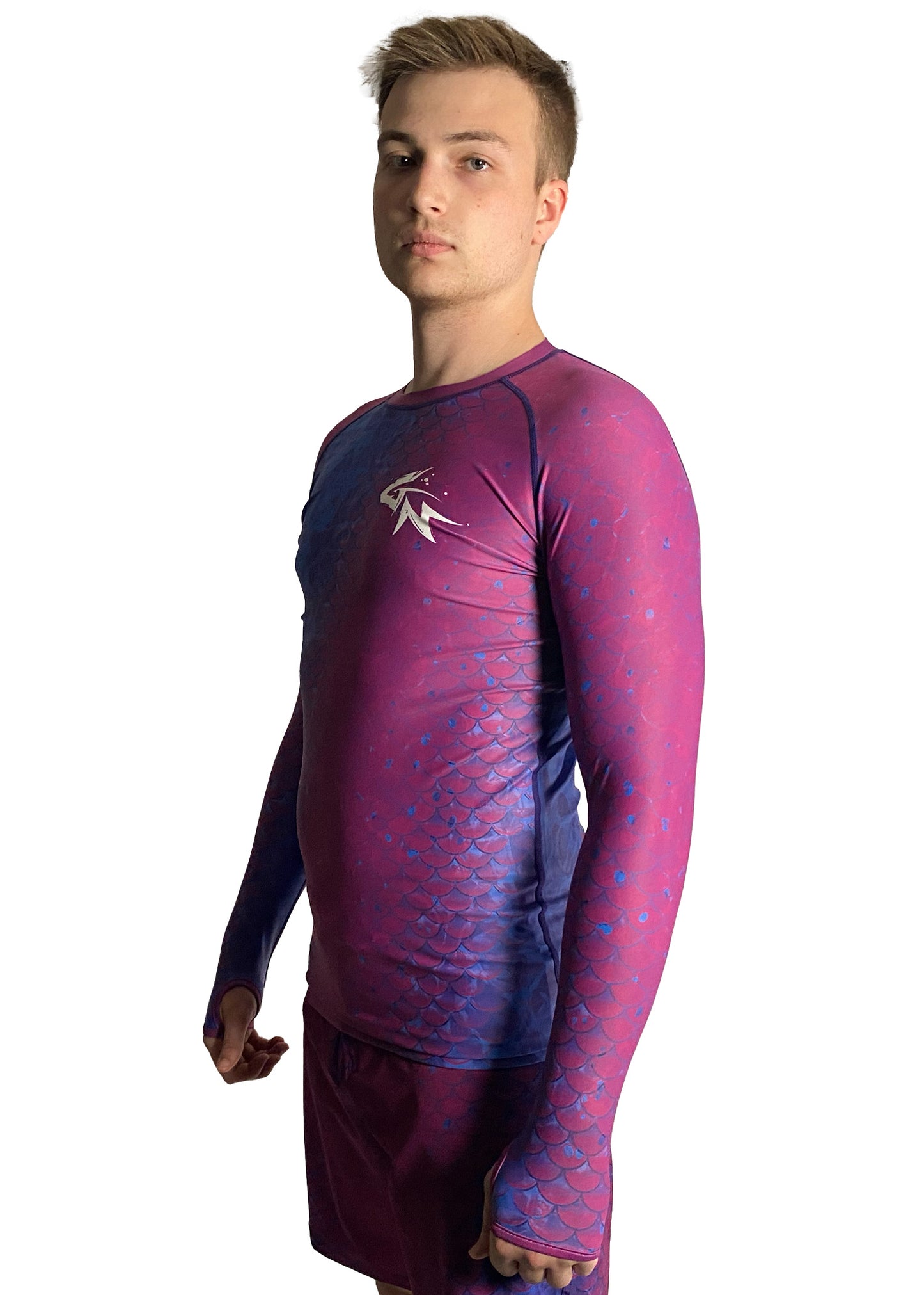 Purple Scales - Men's Long Sleeve Rashguard
