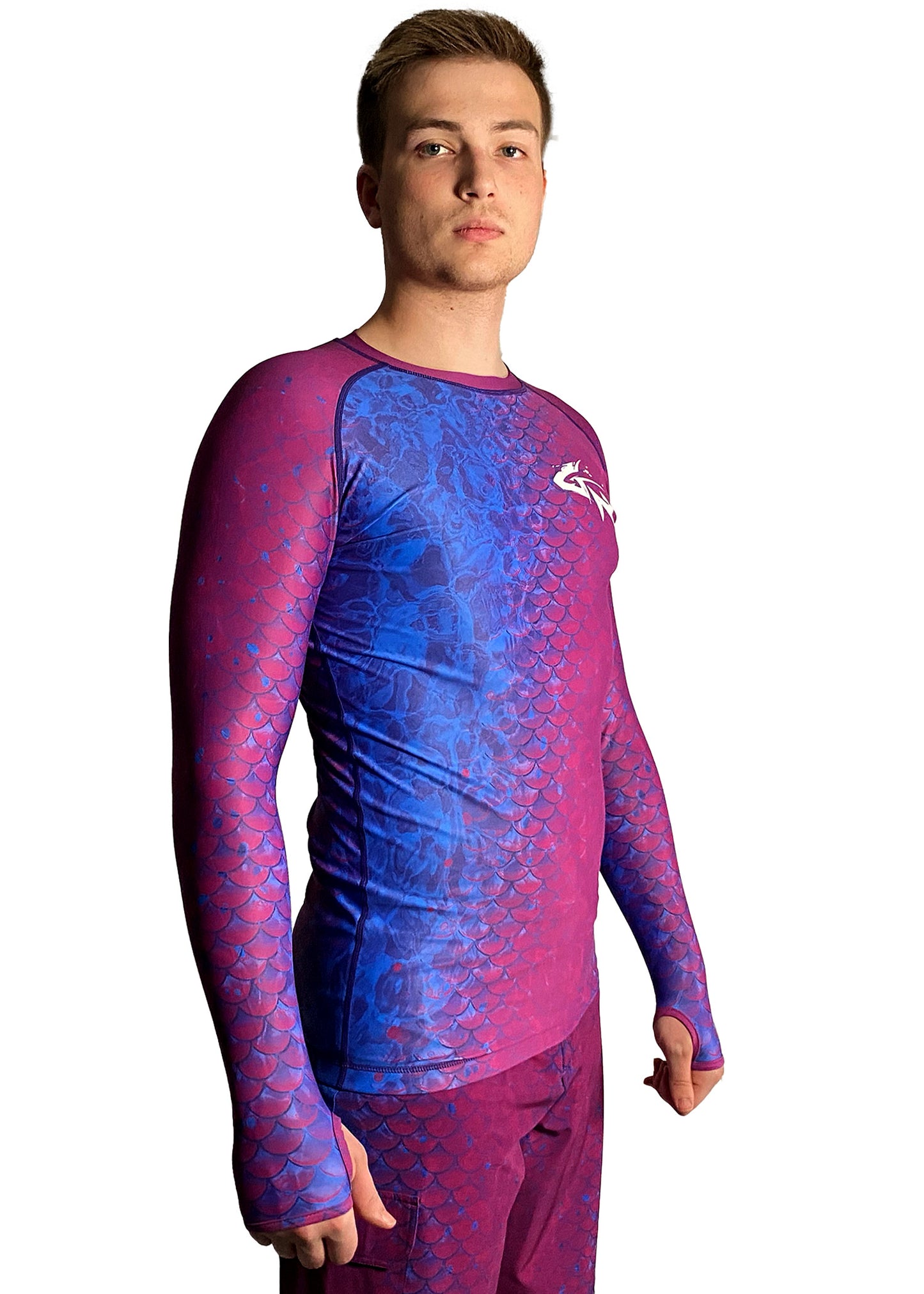 Purple Scales - Men's Long Sleeve Rashguard