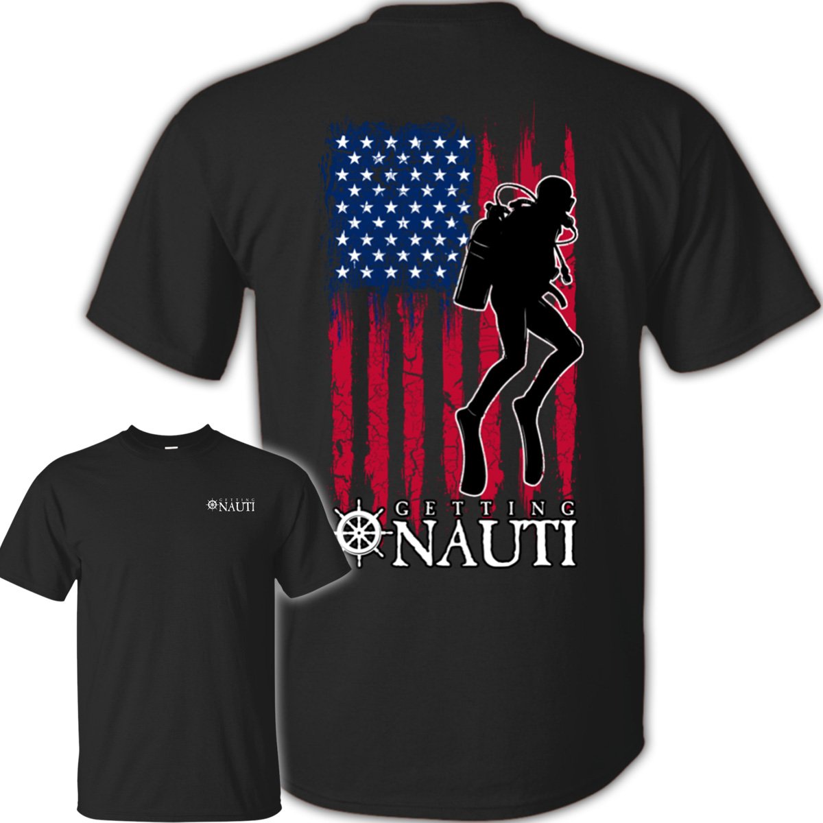 T-shirt - USA Diver - Cotton T-Shirt