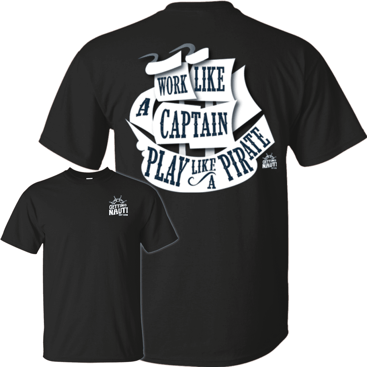 T-Shirts - Play Like A Pirate - Cotton T-Shirt