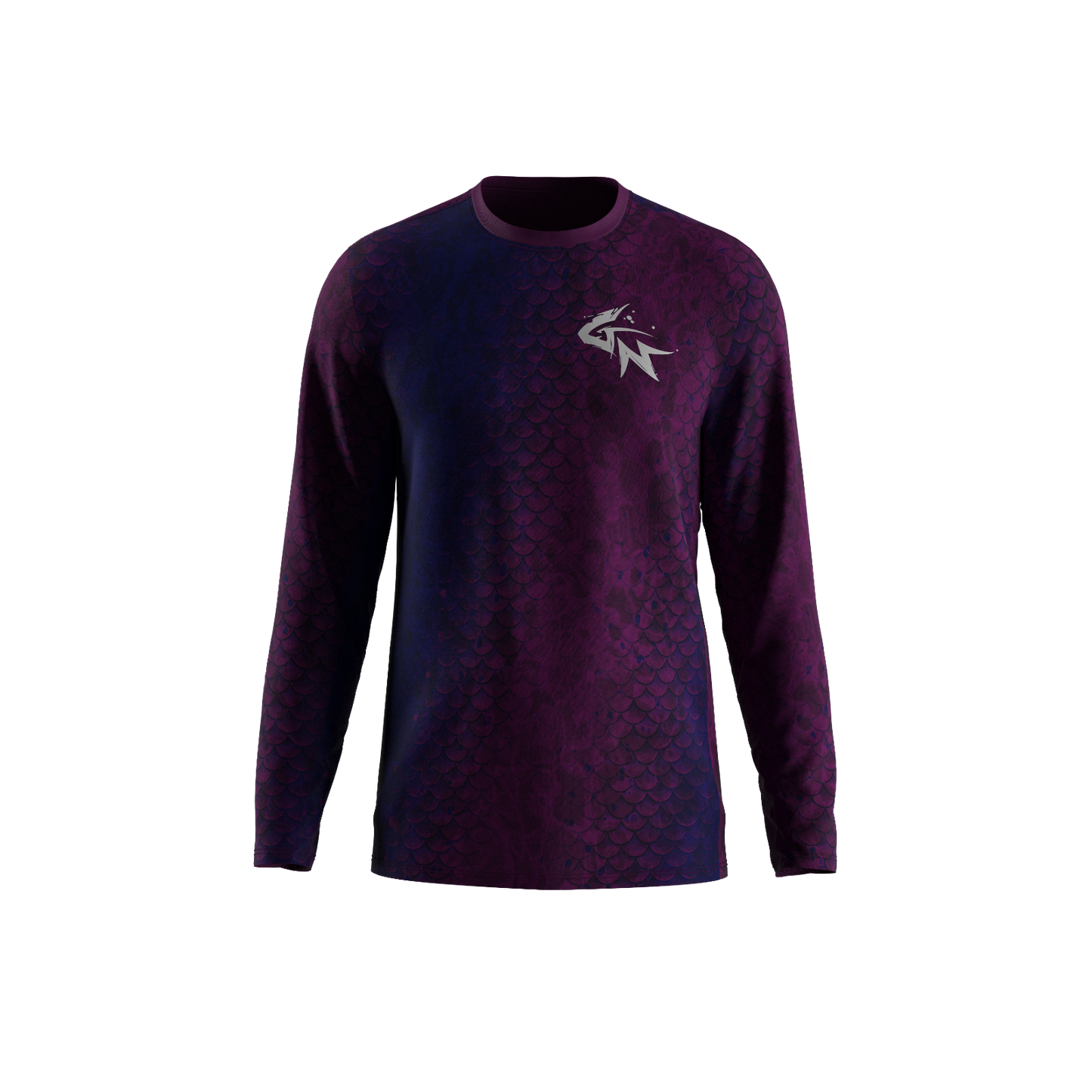 Purple Scales - Men's Long Sleeve Fishing Shirt