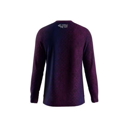 Purple Scales - Men's Long Sleeve Fishing Shirt