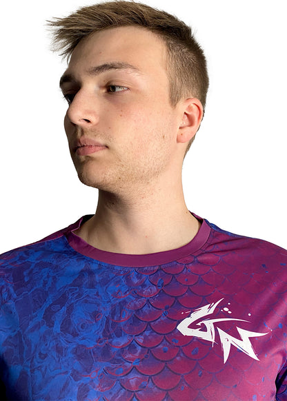 Purple Scales - Men's Long Sleeve Fishing Shirt